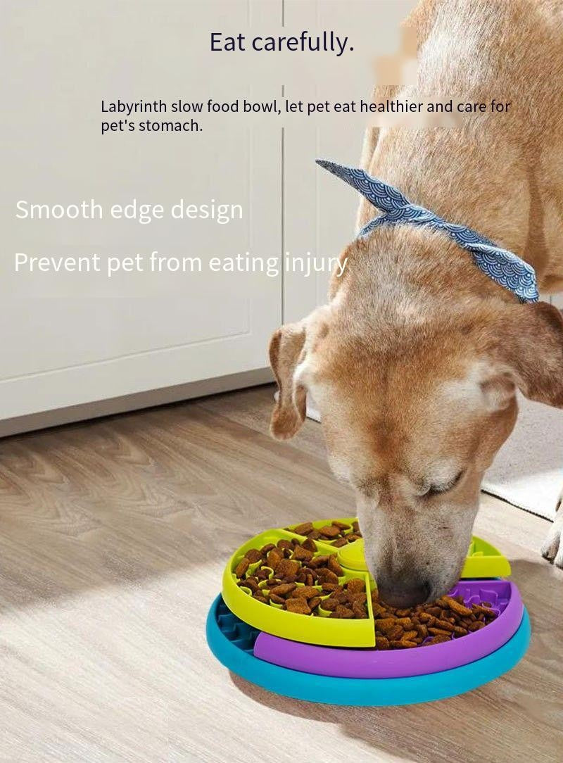 Alimentador lento tigela para cães, estimulação mental, quebra-cabeça destac