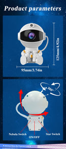 Astronauta projetor galáxia estrelada luzes da noite para o quarto led nebulosa