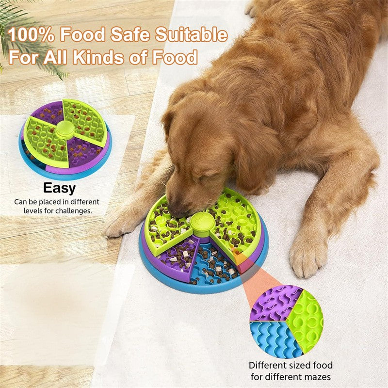 Alimentador lento tigela para cães, estimulação mental, quebra-cabeça destac