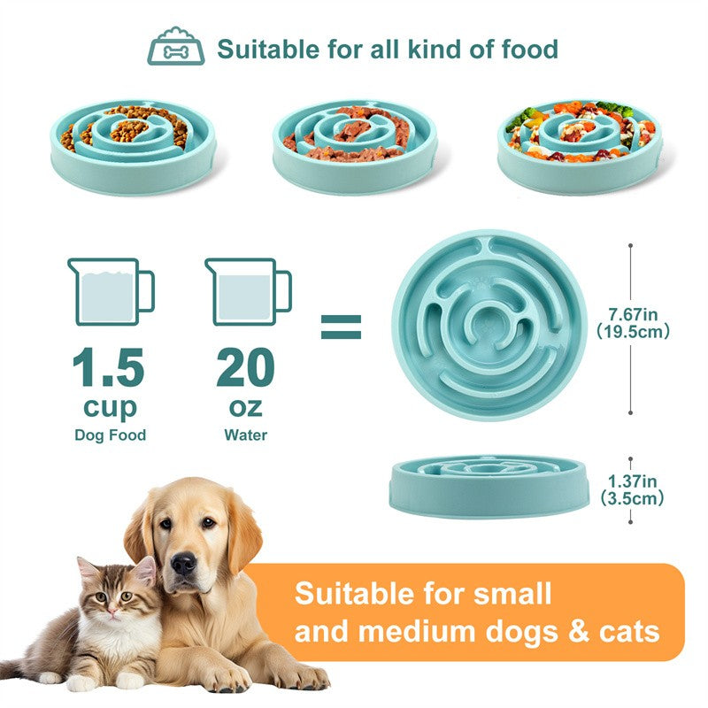 Alimentador lento tigela para cães, estimulação mental, quebra-cabeça destac