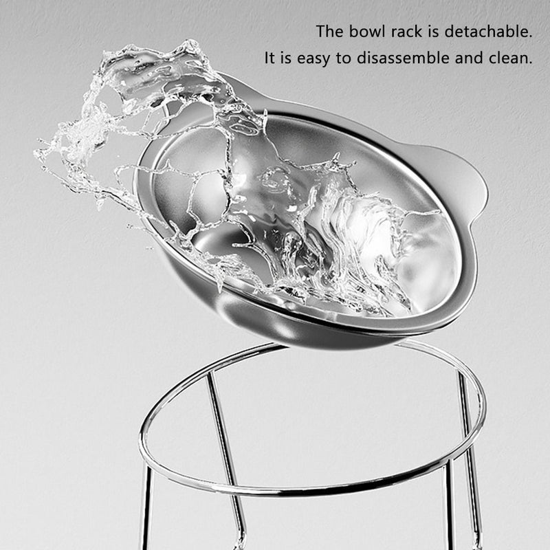 Tigela elevada de comida para gatos